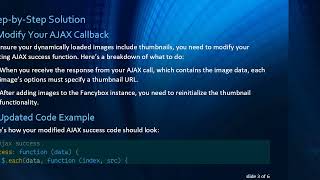 How to Add Thumbnails for Dynamically Loaded Images in Fancybox Gallery