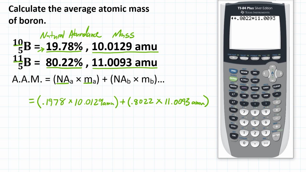 How To Calculate The Average Atomic Mass Of Boron