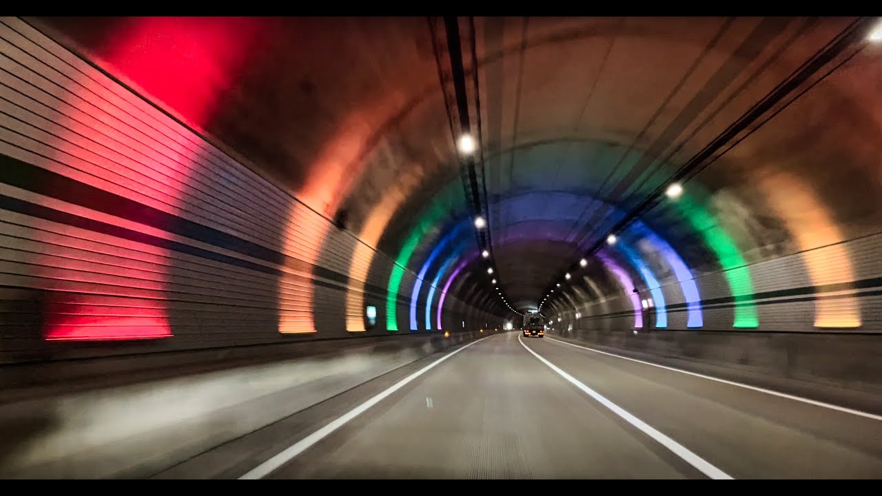 Highway ASMR Drive | Highway tunnels in korea, 고속도로 터널 | 동해고속도로