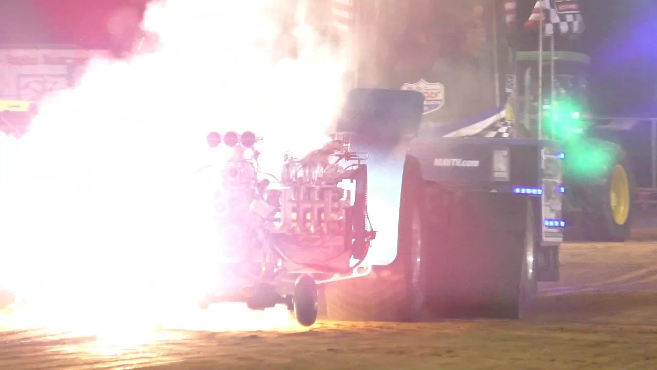 Thrilling Action Buck Pull Off Truck and Tractor Pull