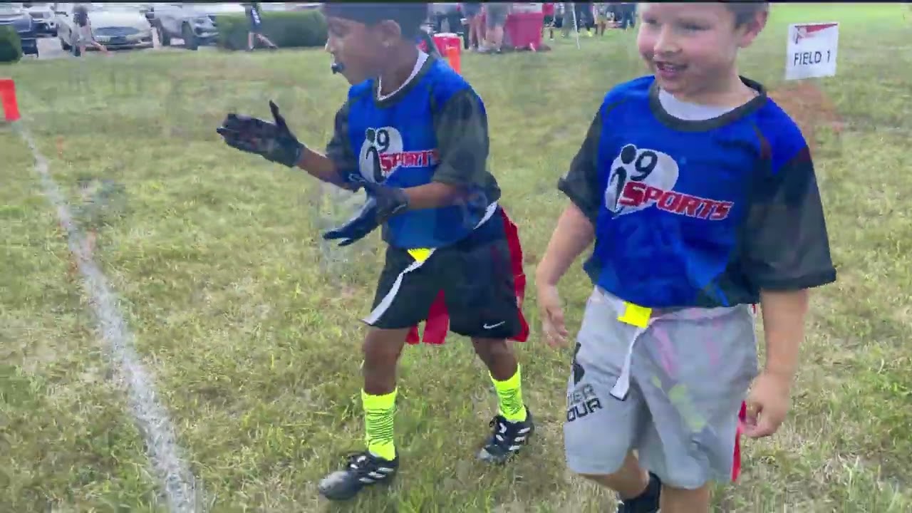 I9sports445 Fall Opening Day Pee Wee Flag football highlights! (46