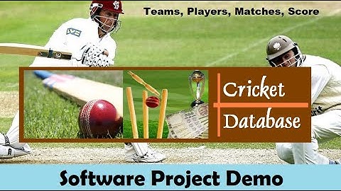 Cricket Database Management    VB net CSharp Java Android Python Project Idea and Demo VB123