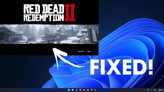 Red Dead Redemption 2 full screen not working fix | Fix RDR2 won't go full YouTube