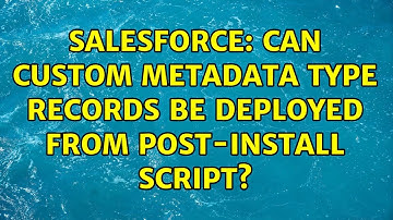 Salesforce: Can custom metadata type records be deployed from post-install script?