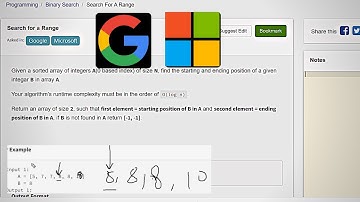 4.4 SEARCH FOR A RANGE (Binary Search)-Interviewbit #binarysearch#interview
