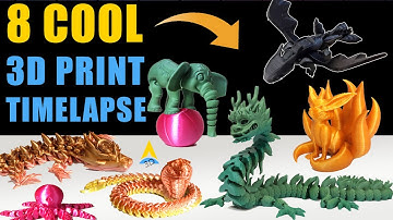 8 Cool Things 3D Print | Anycubic Kobra Max | #3dprinting #articulated