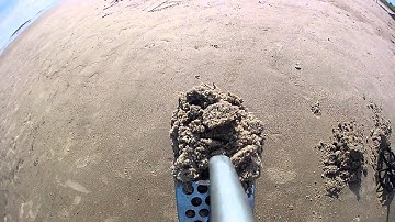 Metal detecting Tybee Island beach with my Minelabs E-Trac