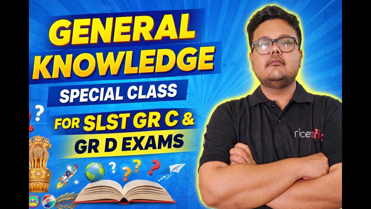Special GK Class | SLST Gr C & Gr D Exams| Santu Sir RICE Education