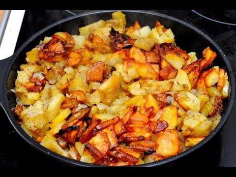 Видео рецепт Картошка с сосиской на сковороде