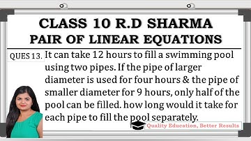 RD Sharma Chapter 3 Q13 Class 10 Maths @MathsTeacher