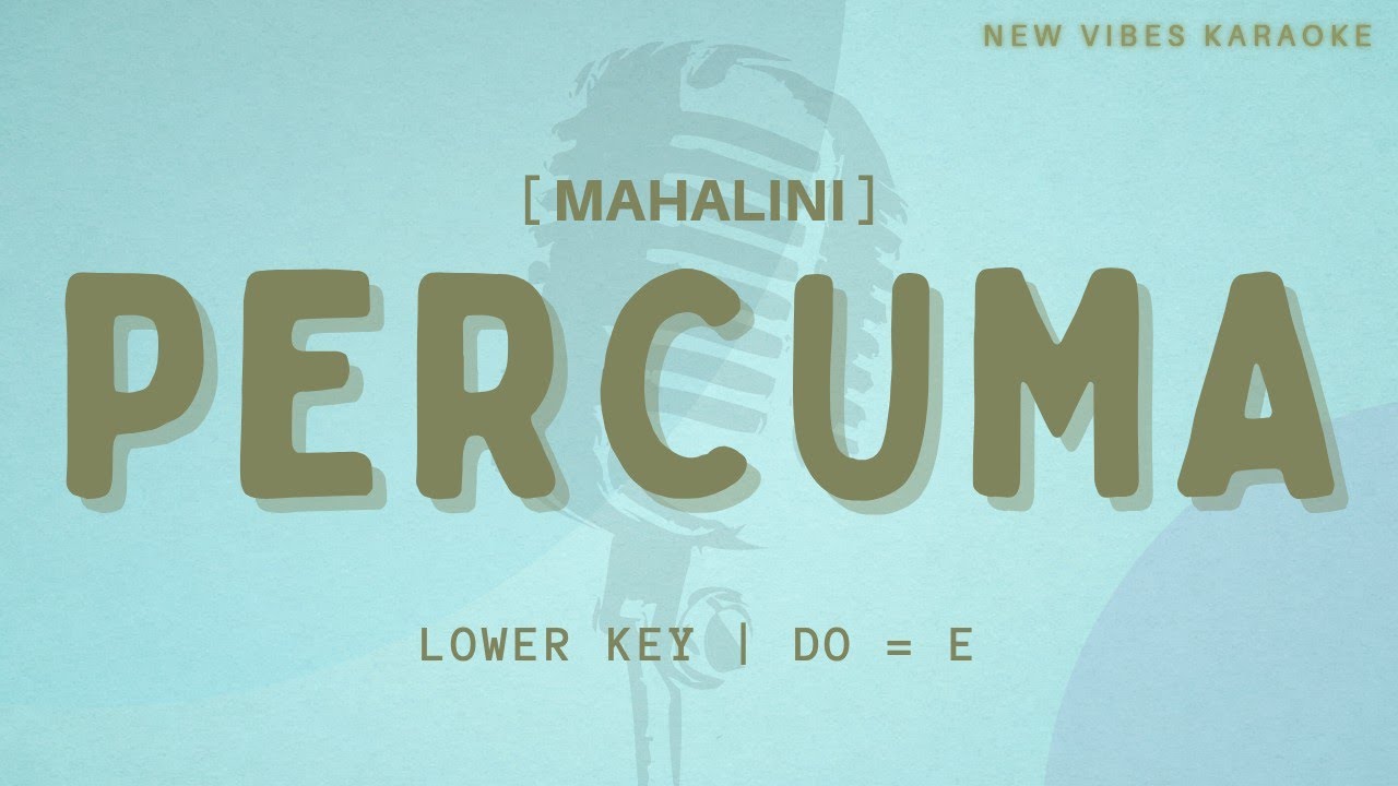 Mahalini - Percuma [ KARAOKE - LOWER KEY ]