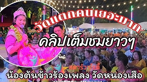 วัดแตกคนเยอะมาก คลิปเต็มชมยาวๆ น้องต้นข้าวร้องเพลงวัดหนองเสือ อ ท่าม่วง กาญจนบุรี