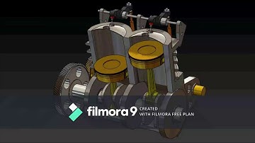 SolidWorks Two Cylinder Engine- Modelling, Assembly, Motion and Animation