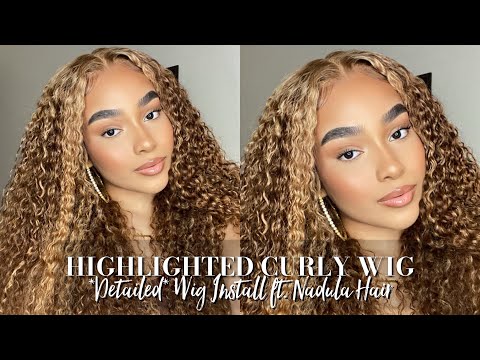 THE *BEST* HIGHLIGHT BROWN CURLY LACE FRONT WIG! ? | OMBRE  display picture 3