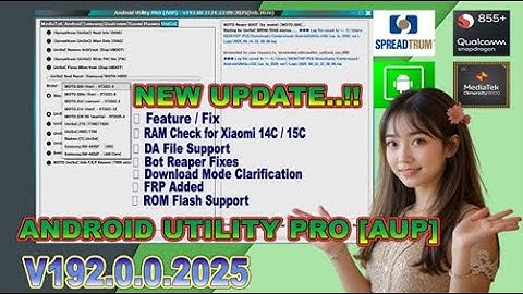New Update Android Utility Pro V192.00 - Up To 2026  | Best Tool For Solution Android Problem