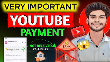 Very Important | YouTube Payment Released But Not Received in Bank  YouTube payment not receive bank