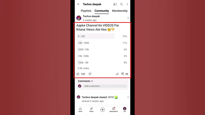 Text poll kaise banaye 🤔 | Community post kaise kare | How to post community on youtube | #shorts