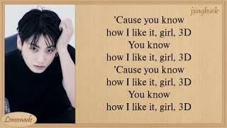 Jungkook 3D Lyrics Alternate Ver