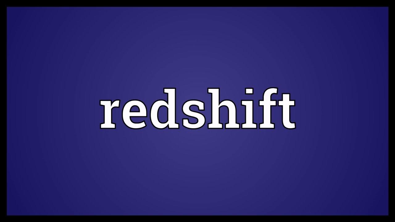 Redshift Meaning redshift means in English YouTube
