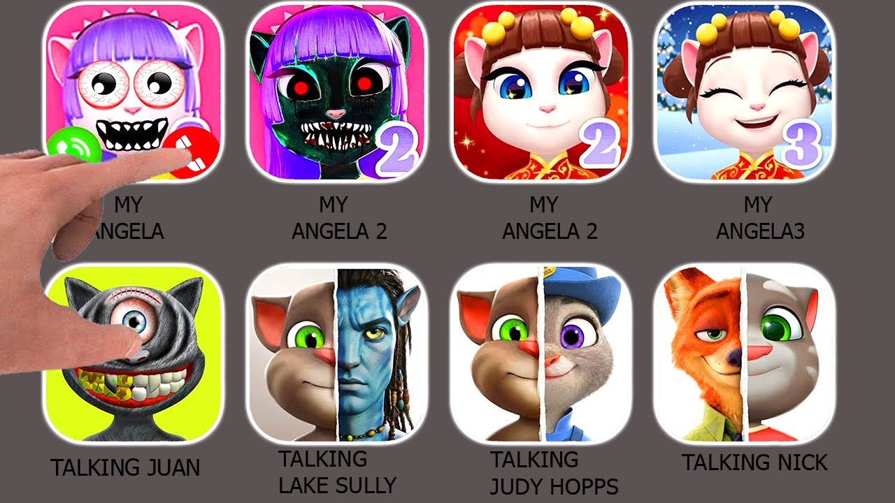 Talking Tom Cat 2025 _All Secret Faces+Challenge_,Ginger.exe,My Hank.exe,My Tom 2,My Angela.exe
