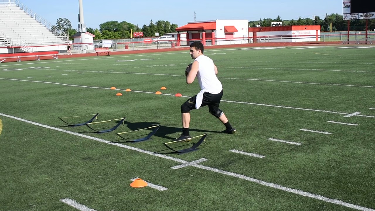 Qb Drop Back Potenza QB Footwork - Dropback and Pocket Slides - YouTube