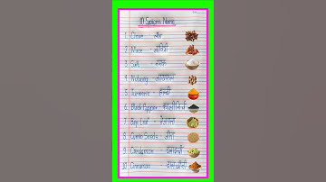 10 Spices Name in English and Hindi/Spices Name/Masalon ke naam मसालों के नाम English Vocabulary
