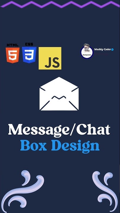Chat | Message Box || How to create a chat/message section using html ...