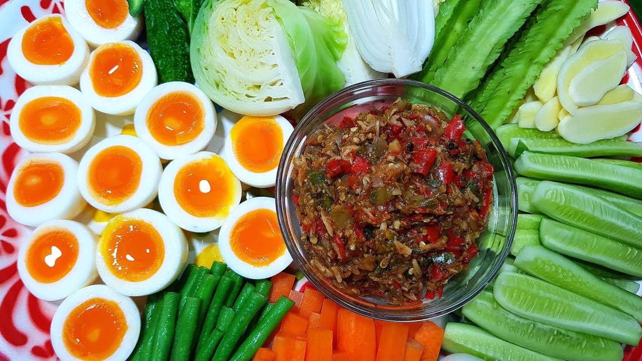 กับข้าวกับปลาโอ 641 : น้ำพริกขี้กา ไข่ต้มยางมะตูม วิธีต้มไข่ให้เยิ้มๆ  Nam prig ki ga