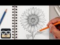 How to Draw a Realistic Sunflower | Step by Step Sketch Tutorial