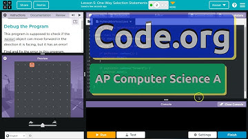 Code.org Lesson 5.2 One-Way Selection Statements | Answer Tutorial | Unit 1 Computer Science A CSA