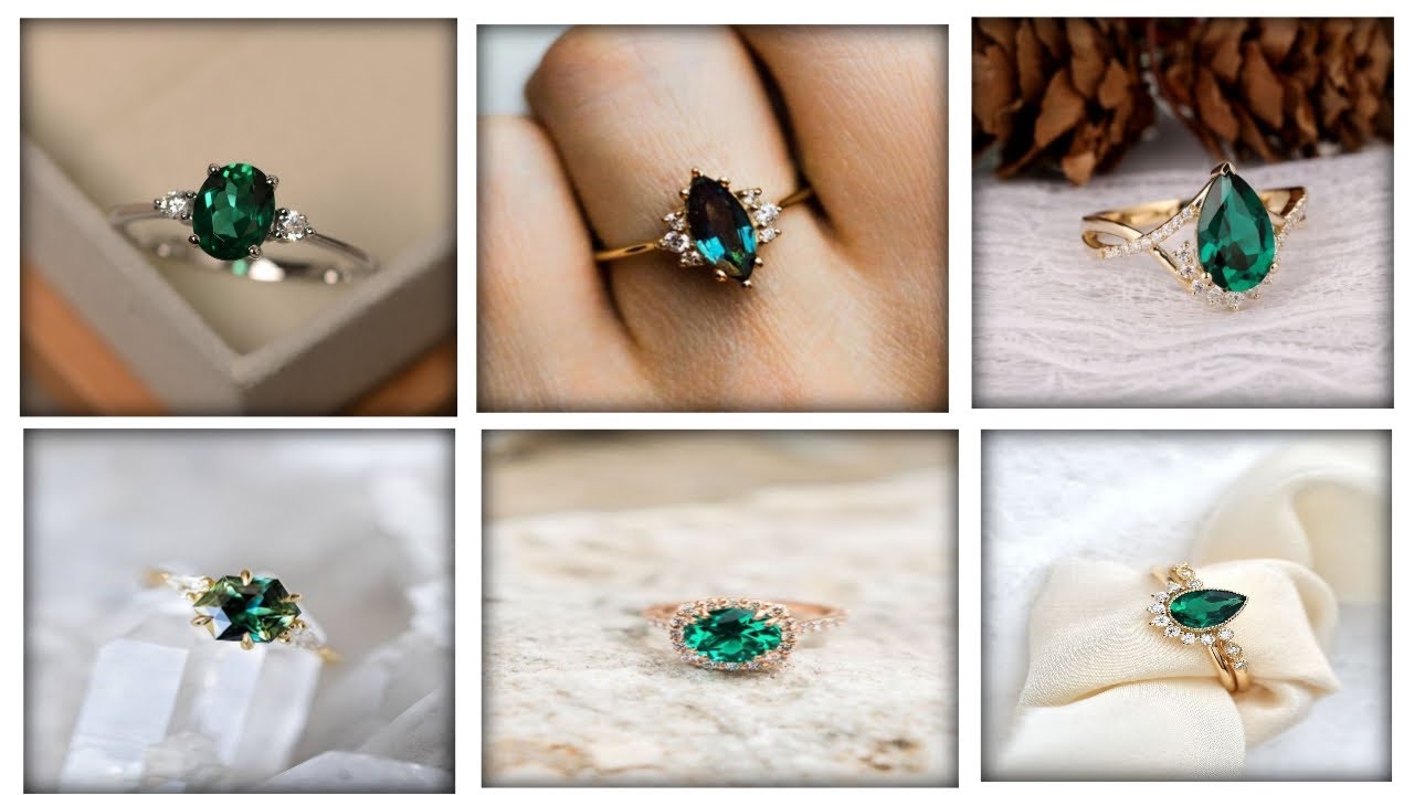 Gold Plated Green Gemstone Ring – VioletLilybyAgnetha