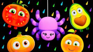 A Dona Aranha com Frutas Dançantes! 🕷️🍌 Canções Infantis Funky Fruites #frutinhasdivertidas