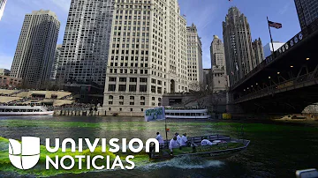 ¿Cómo colorean el verde del río Chicago?