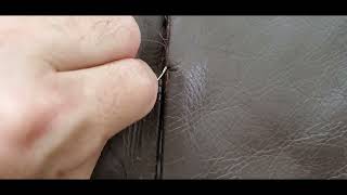 Upholstery Repair on a Couch Rip with Curved Hand Sewing