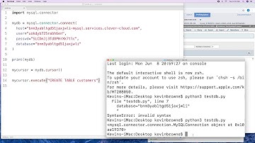 Using a cloud MySQL database with Python