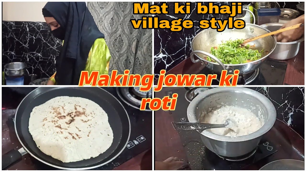 Hyderabadi Kitchen Vlog | Mom Making Jowar Ki Roti & Mat Ki Bhaji | Desi Food Love ❤