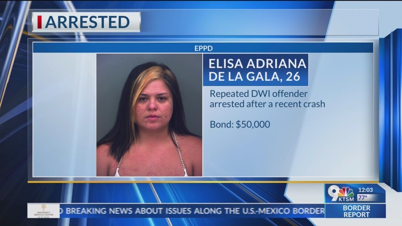 Police: El Paso woman arrested, charged with 3rd DWI - YouTube