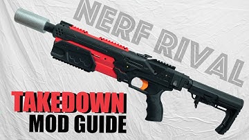 Nerf  takedown shotgun Mod   3D printed kit , add stock, pump handle and silencer
