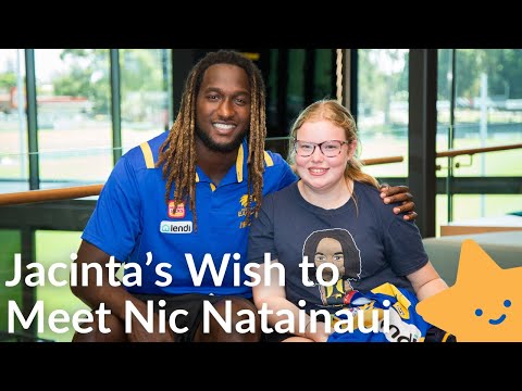 Jacinta's wish to meet her hero Nic Natainui