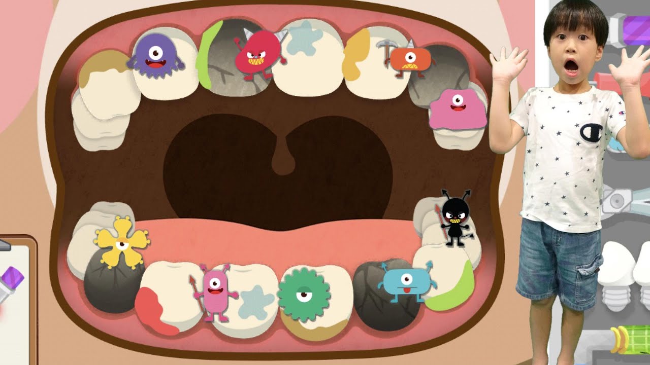 レオくんが歯をきれいにするよ！虫歯をやっつけよう！ゲーム実況！ レオスマイル