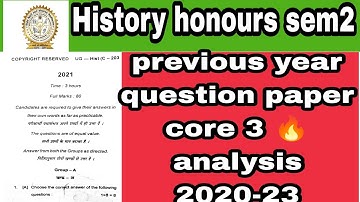 #bbmku history honours sem2 core3 previous year question paper analysis 2020-23#