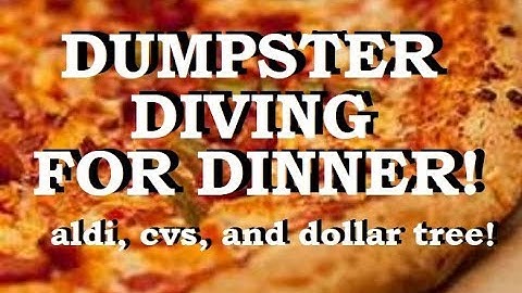 Eat Well For Less ~ Dumpster Diving for Dinner!  Freeganism at ALDI, CVS, and Dollar Tree!