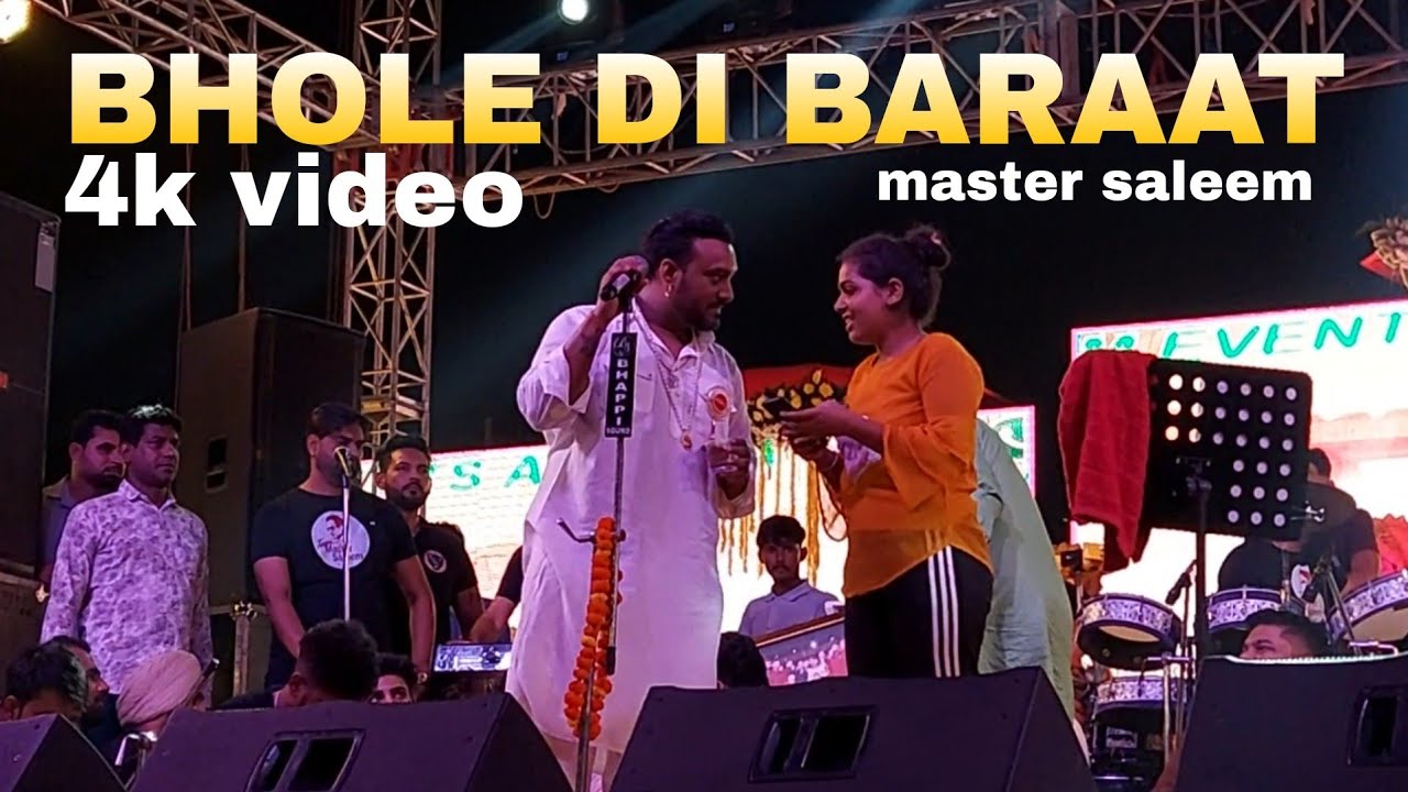 bhole di Baraat master saleem live ambala city | thunder vlogs