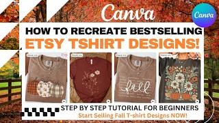 How to Design T-Shirts in Canva | Fall Shirt Ideas to Sell on Etsy | Canva Tutorial for Beginners screenshot 2