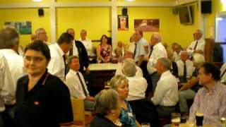 Cwmbach Male Choir singing "Myfanwy" on the last night of the Caerleon Holiday