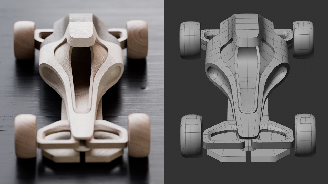Урок по моделированию и рендерингу | Игрушечный болид Формулы-1 | Часть 1