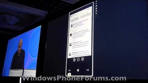 Windows Phone Twitter app Seesmic demo at Microsoft MIX 2010 demo .m4v