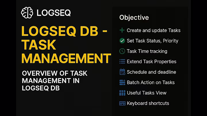 Logseq DB - Task Management - Unfiltered and Unedited