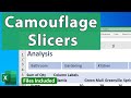 4 Tips to Camouflage Slicers in Excel - EQ 90