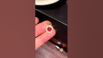 PD1374-6 | Mặt dây nữ vàng 10k đá ruby Lục Yên - Giá 10.800k - 0921.400.999